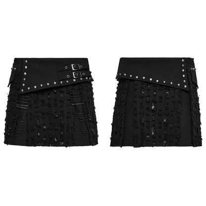 Decadent Punk Denim Skirt (✦ Punk Rave) WQ-849DQF