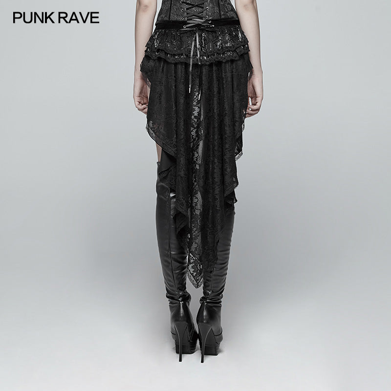 Gothic Swallow Tail Dress Short (✦ Punk Rave) WK-354XDF