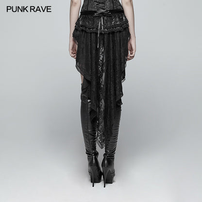 Gothic Swallow Tail Dress Short (✦ Punk Rave) WK-354XDF