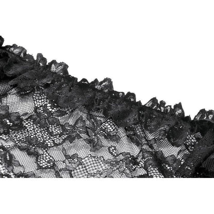 Off-Shoulder Sheer Lace Top (✦ Dark In Love) TW693