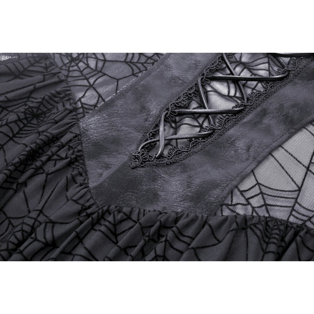 Punk spider mesh sexy see-though strap dress (✦ Dark In Love) 
