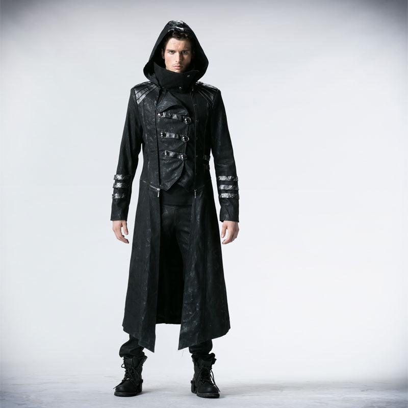 SOLD! Gothic Mens Long Winter Coat (✦ Punk Rave) Y-364 - ONE-OFF/Einzelstück - Size X-Large