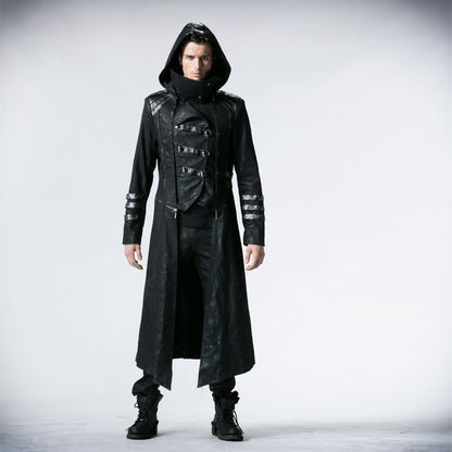 SOLD! Gothic Mens Long Winter Coat (✦ Punk Rave) Y-364 - ONE-OFF/Einzelstück - Size X-Large