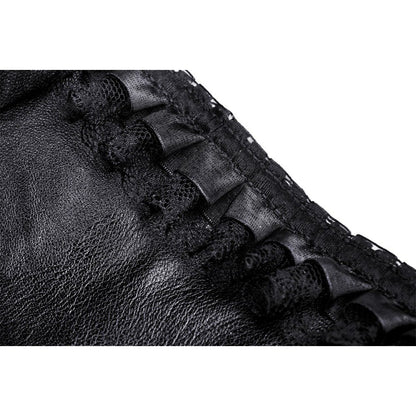 Rebel locomotive girl faux leather strap dress (✦ Dark In Love)