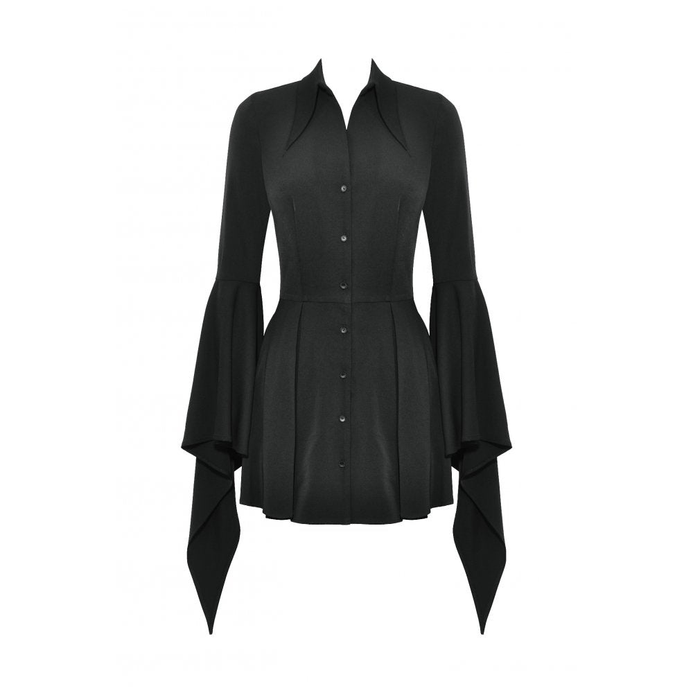 Witchy Bell-Sleeve Shirt Dress (✦ Dark In Love) DW1018