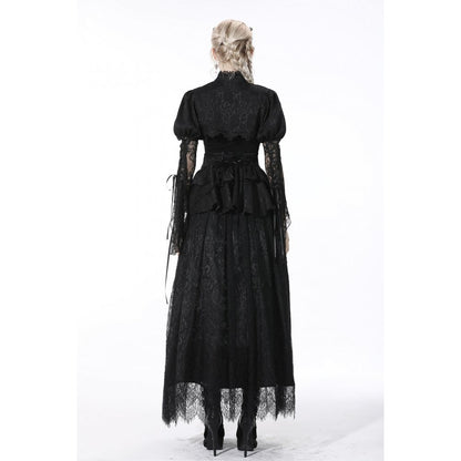 Gothic luxe court jacquard-lace empire waist skirt (✦ Dark In Love) KW202