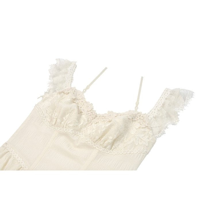 Vintage Gothic Textured Lace Irregular Strap Dress (✦ Dark In Love) DW1172