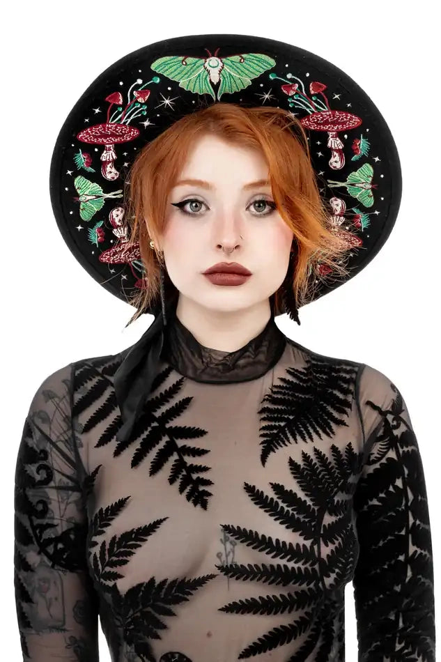 AUTUMNAL EQUINOX HAT with LUNA MOTH (✦ Restyle)