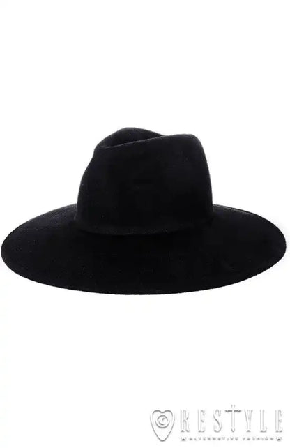 Black gothic Wide brim hat, stiff, nugoth headdress "WITCH" (✦ Restyle)