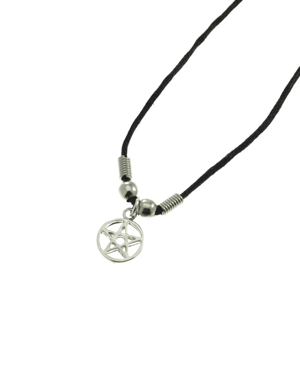 Small Pentagram Corded Necklace