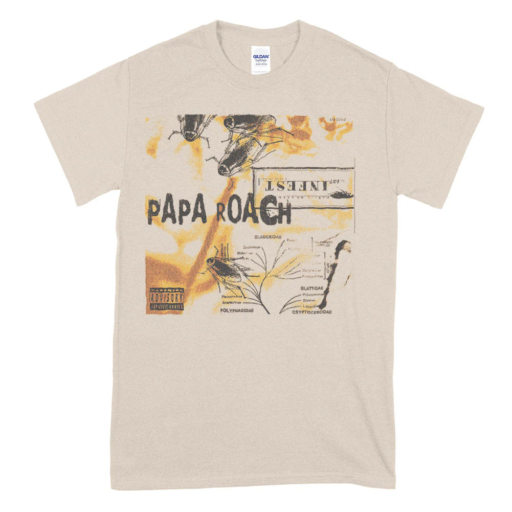 Papa Roach Unisex T-Shirt: Crawlers (Natural)
