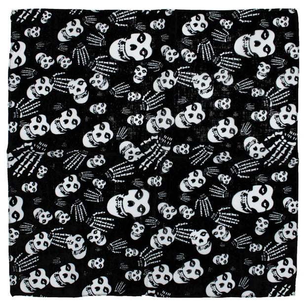 Misfit Skull &amp; Skeleton Hands Bandana