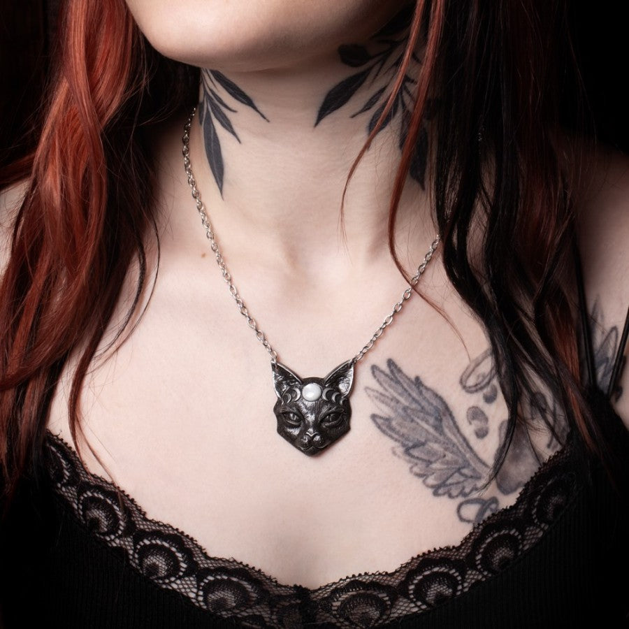 Mystic Moon Cat Necklace (✦ Alchemy England)
