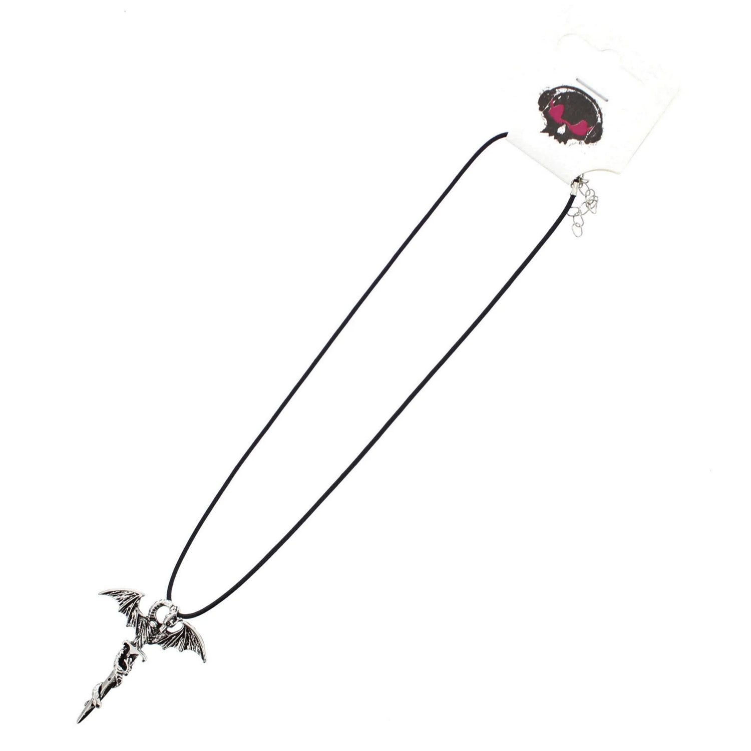 Dragon with Sword Corded Necklace