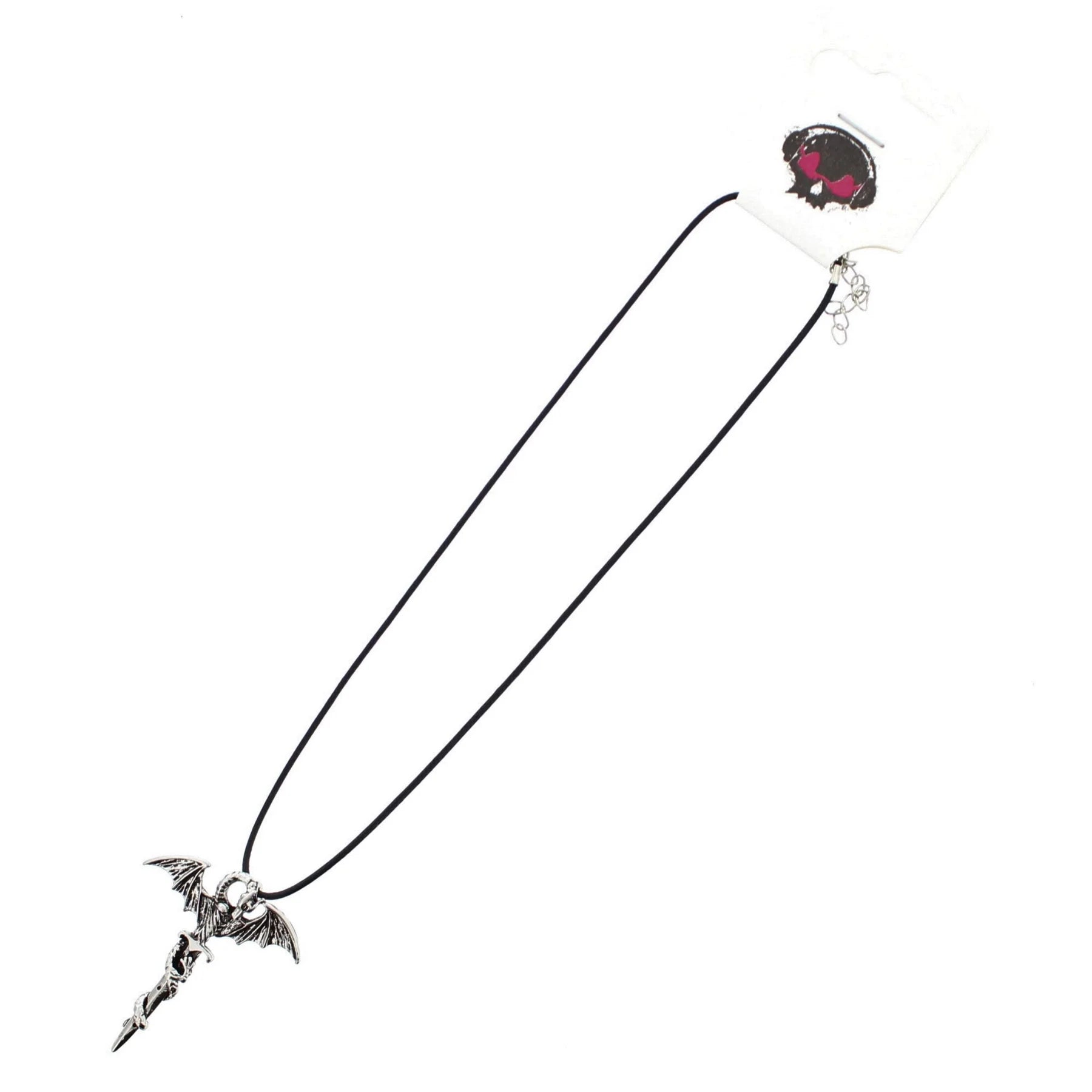 Dragon with Sword Corded Necklace