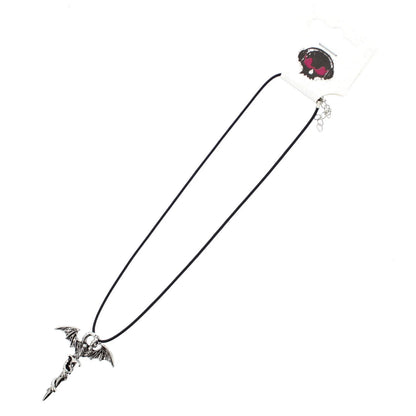 Dragon with Sword Corded Necklace