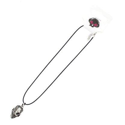 3D Engraved Skull Corded Necklace