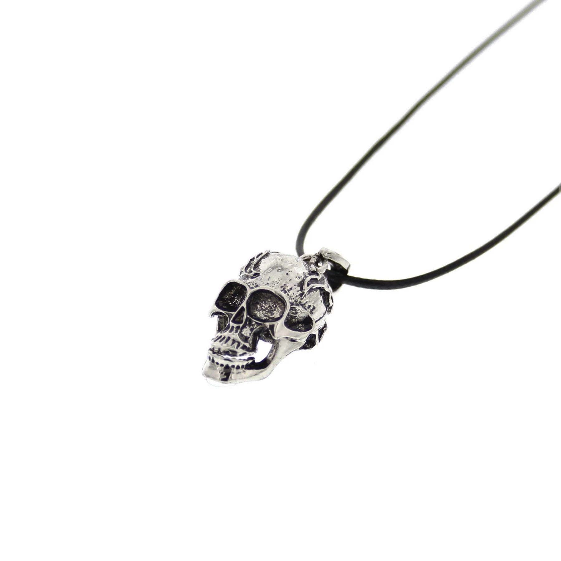 3D Engraved Skull Corded Necklace