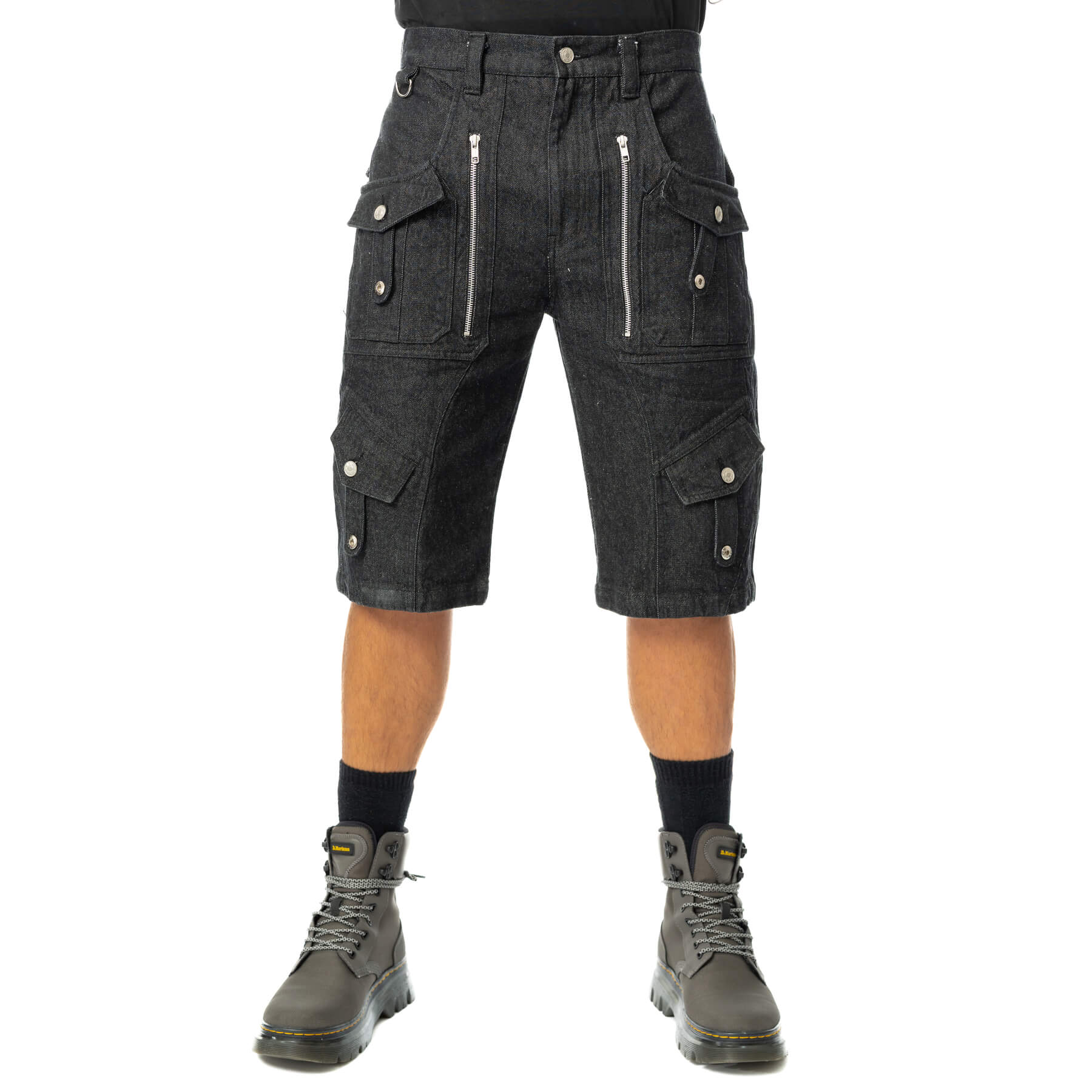 Whistler Shorts (Black Stonewash) (✦ Poizen Industries)