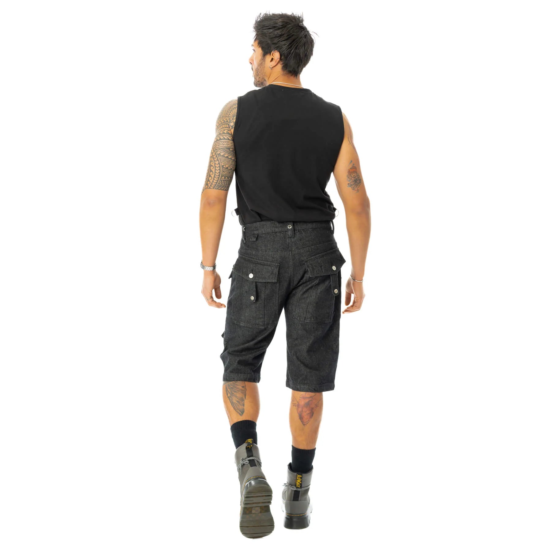 Whistler Shorts (Black Stonewash) (✦ Poizen Industries)