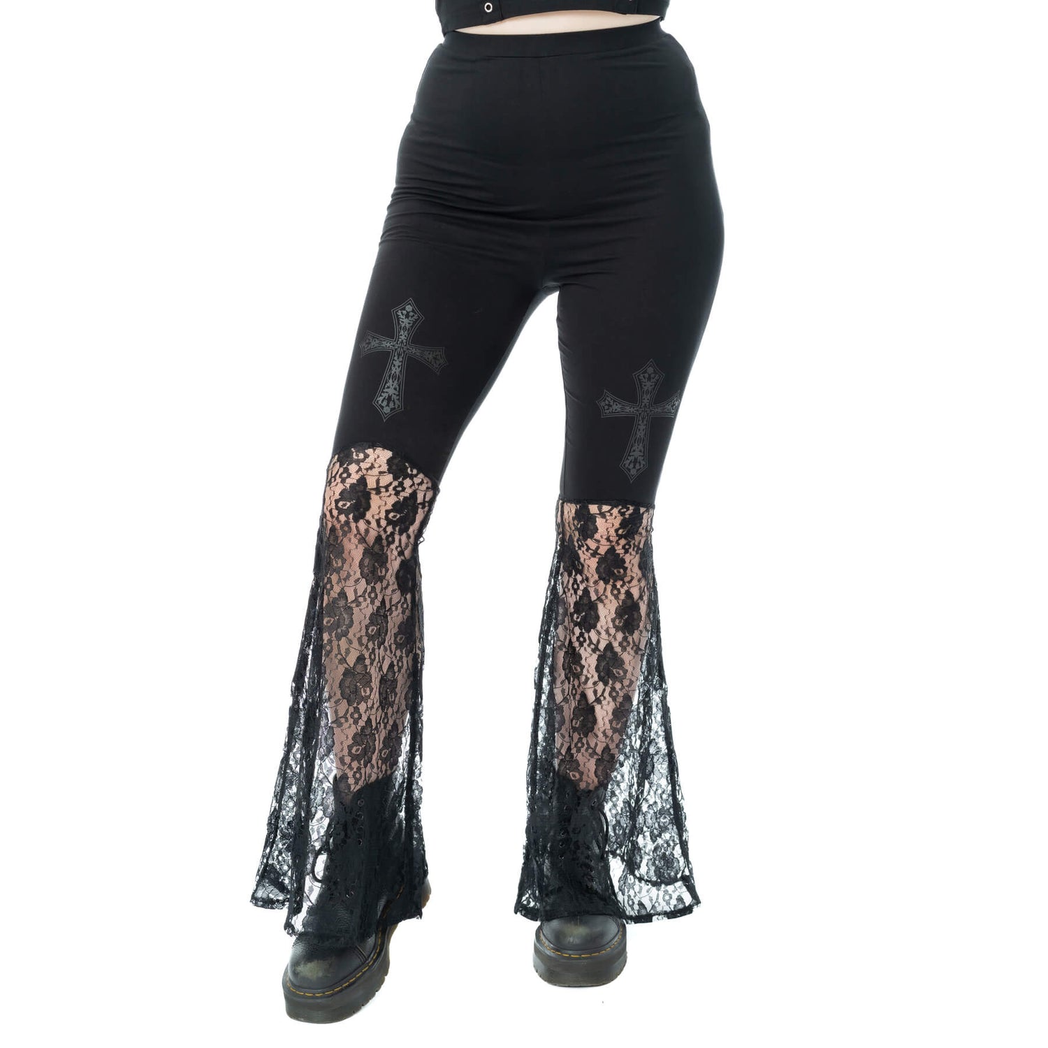 Widows Veil Flared Pants (Black) (✦ Poizen Industries)